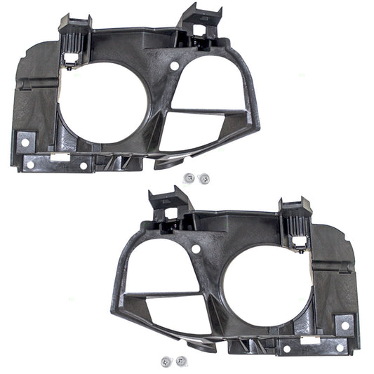 Brock Replacement Driver and Passenger Set Headlights Brackets Compatible with Cobalt G5 16532519 16532520