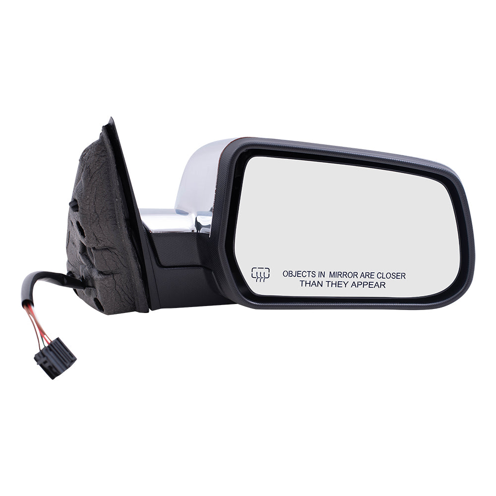 Brock Replacement Driver and Passenger Chrome Power Heated Mirrors Compatible with 2015-2017 Equinox Terrain 23467320 23467321