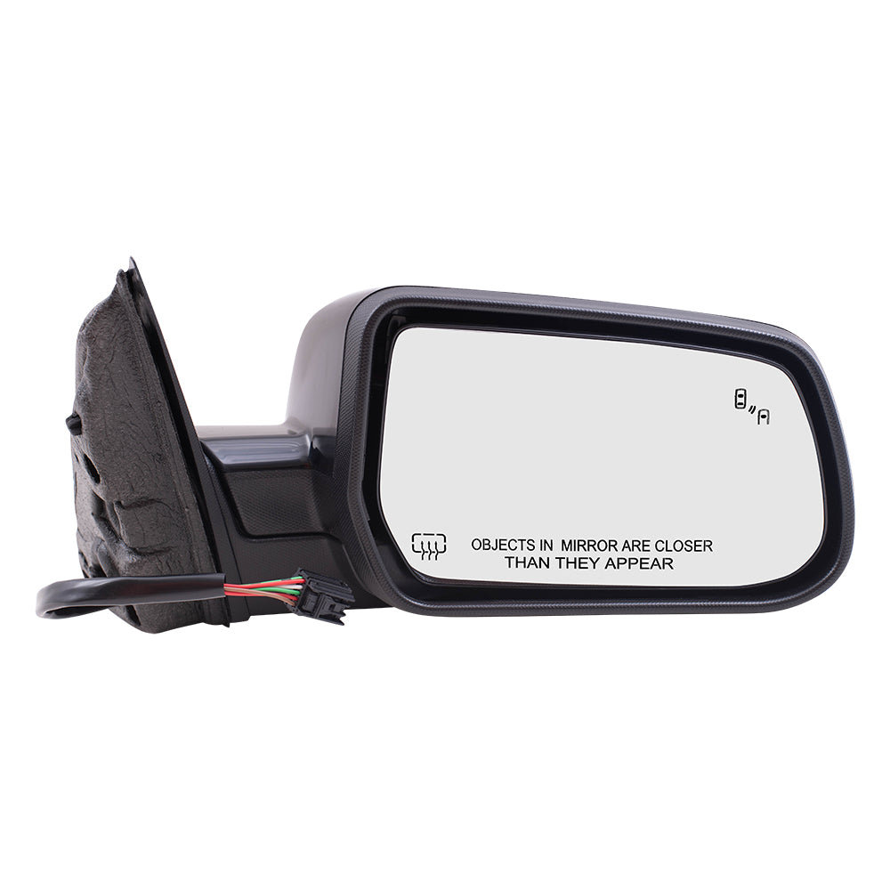 Brock Replacement Passenger Power Heated Memory Blind Spot Detection Mirror Compatible with 2016-2017 Equinox 2015-2017 Terrain 23219865