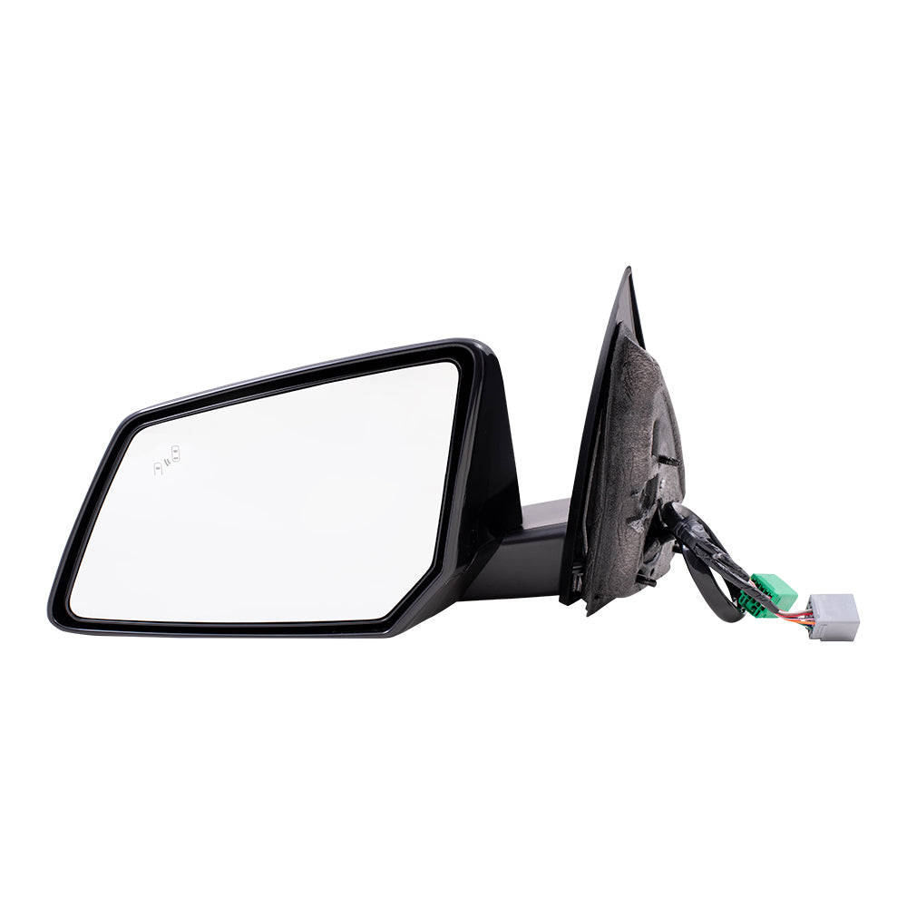 Brock Replacement Driver Side Power Mirror Paint to Match Black with Heat-Signal-Memory-Power Folding-Blind Spot Detection without Auto Dim Compatible with 13-17 Chevy Traverse