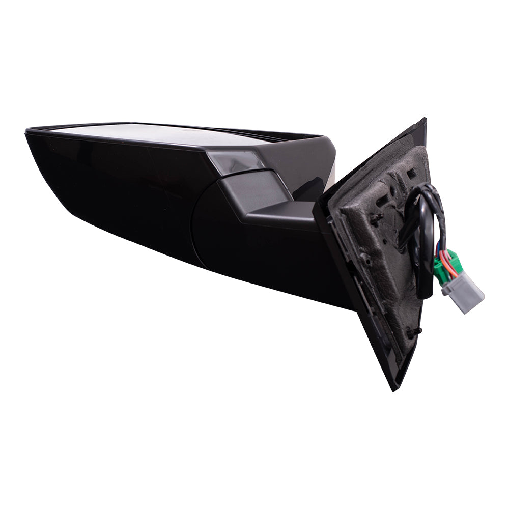 Brock Replacement Driver Side Power Mirror Paint to Match Black with Heat-Signal-Memory-Power Folding-Blind Spot Detection without Auto Dim Compatible with 13-17 Chevy Traverse