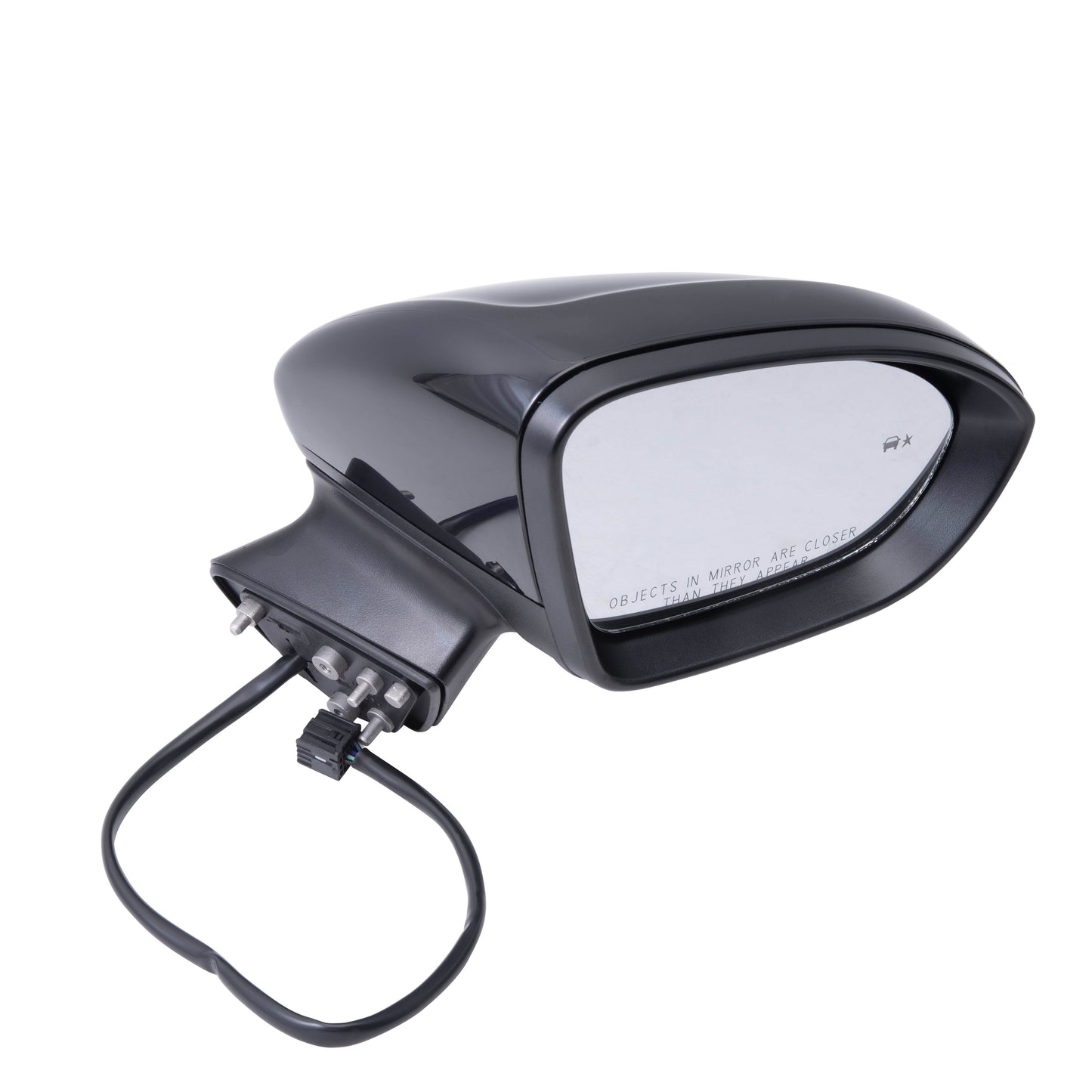 Brock 1332-0016R Passenger Side Right Power Door Mirror Paint to Match Black with Heat-Blind Spot Detection without Signal Compatible with 2016-2019 Chevrolet Cruze