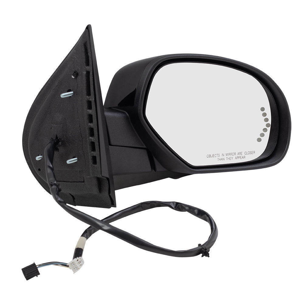 Brock Replacement Passenger Power Folding Mirror Heated Signal Memory Compatible with 2007-2008 Silverado Sierra Pickup Truck