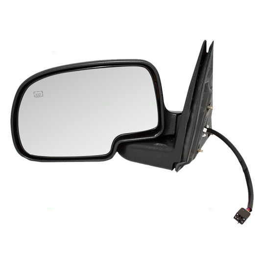 Brock Replacement Driver Power Side Door Mirror Heated Compatible with 1999-2002 Silverado Sierra Pickup Truck