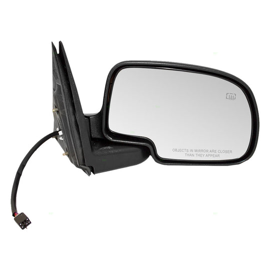 Brock Replacement Passenger Power Side Door Mirror Heated Compatible with 1999-2002 Silverado Sierra Pickup Truck