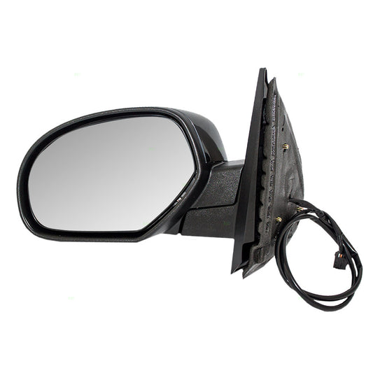 Brock Replacement Driver Power Side Door Mirror Heated w/ Cover Compatible with 2007-2013 Silverado Sierra Avalanche Pickup Escalade ESV