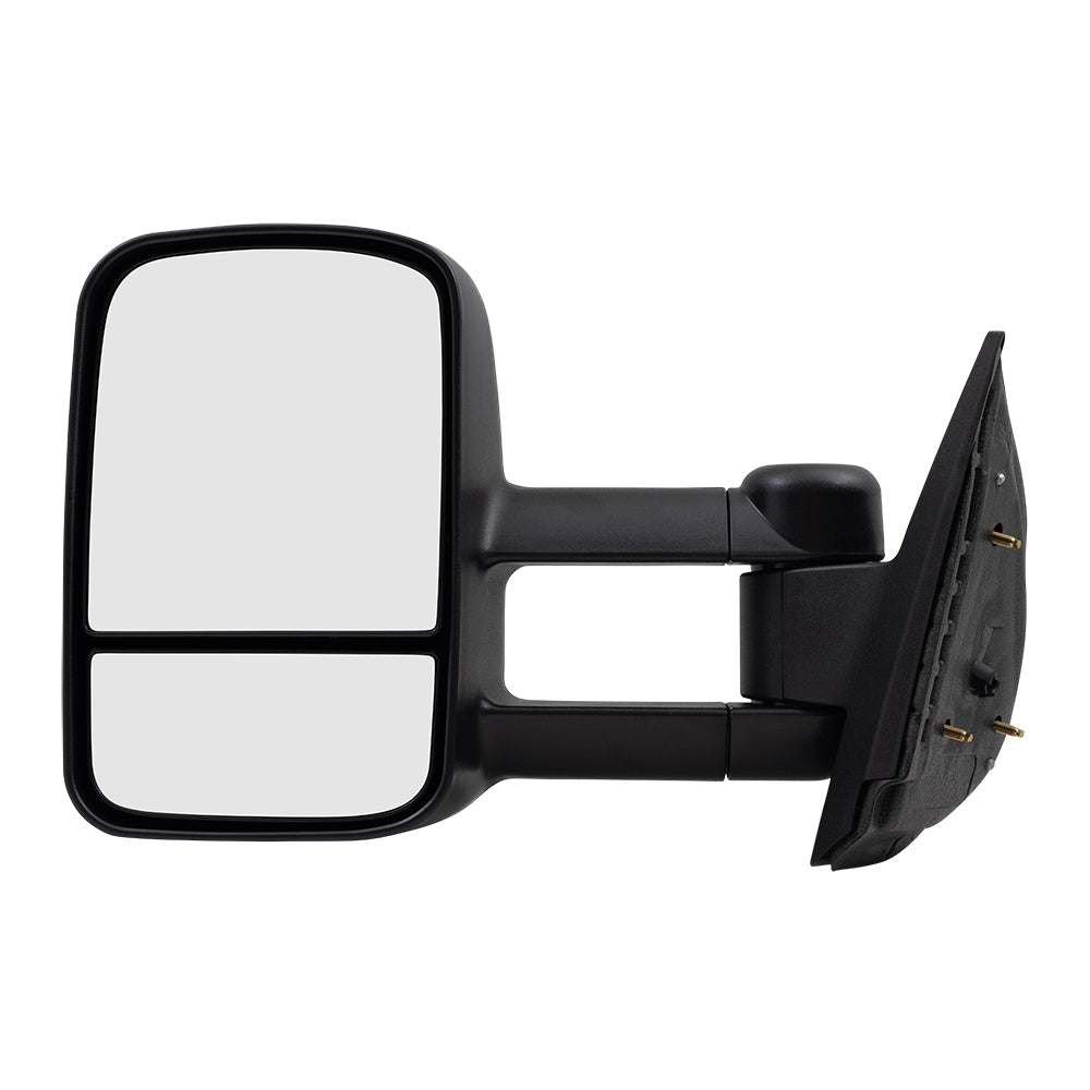 Brock Replacement Driver Manual Telescopic Tow Mirror Compatible with 2007-2014 Silverado Sierra Pickup Truck 20862094
