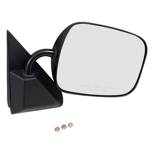 Brock Aftermarket Replacement Passenger Right Manual Mirror Below Eyeline Paint To Match Black Compatible With 1988-2002 GM C/K Pickup