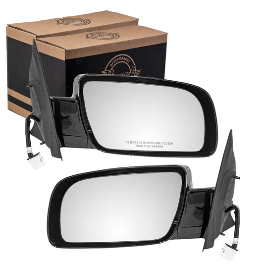 Brock Replacement Driver and Passenger Set Power Side Door Below Eyeline Mirrors Compatible with 1999 Astro Safari Van 15031783 15031782