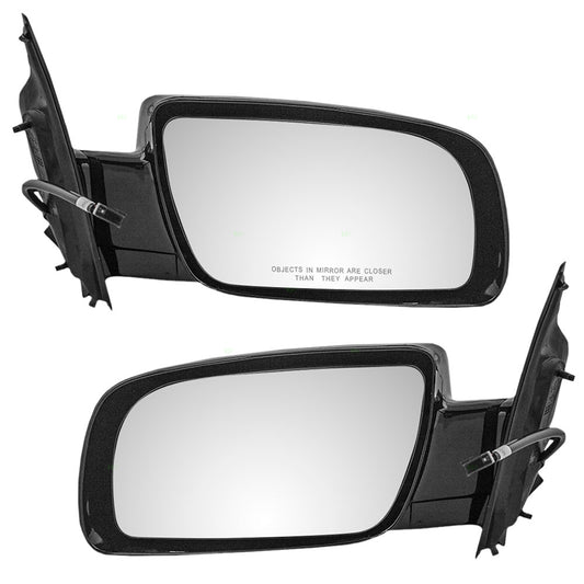 Brock Replacement Driver and Passenger Set Power Side Door Below Eyeline Mirrors Compatible with 2000-2005 Astro Safari Van 15757375 15757376