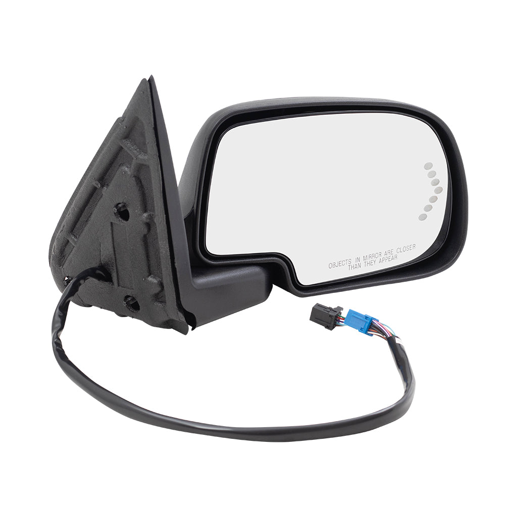 Brock Aftermarket Replacement Passenger Right Power Mirror Paint to Match Black with Heat-Memory-Signal On Glass-Puddle Light-Power Folding without Auto Dim Compatible with 2003-2006 Chevy Silverado