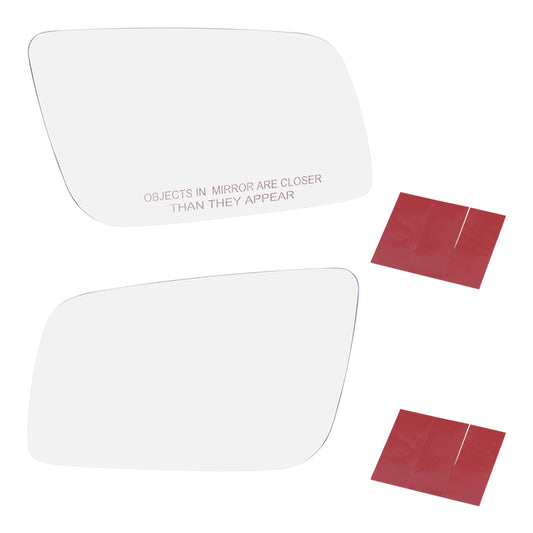 Brock Replacement Set Driver and Passenger Door Below Eyeline Mirror Glass Compatible with 1998-2005 Astro Safari 12476269 12476270