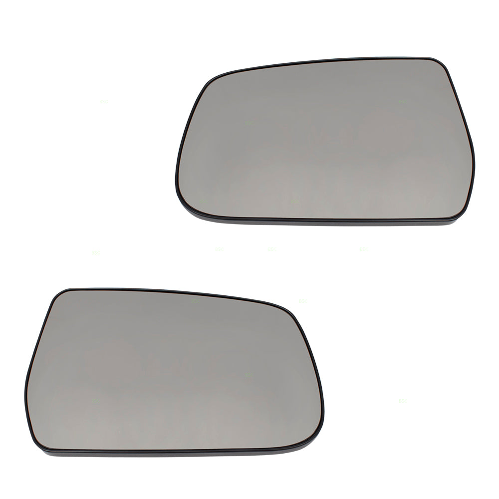 Brock Replacement Set Driver and Passenger Door Mirror Glass & Bases Compatible with 10-14 Equinox Terrain