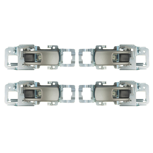 Brock Replacement 4 Pc Set Inside Satin Door Handles Compatible with 2005-2009 Equinox 2006-2009 Torrent 15926295 15926296