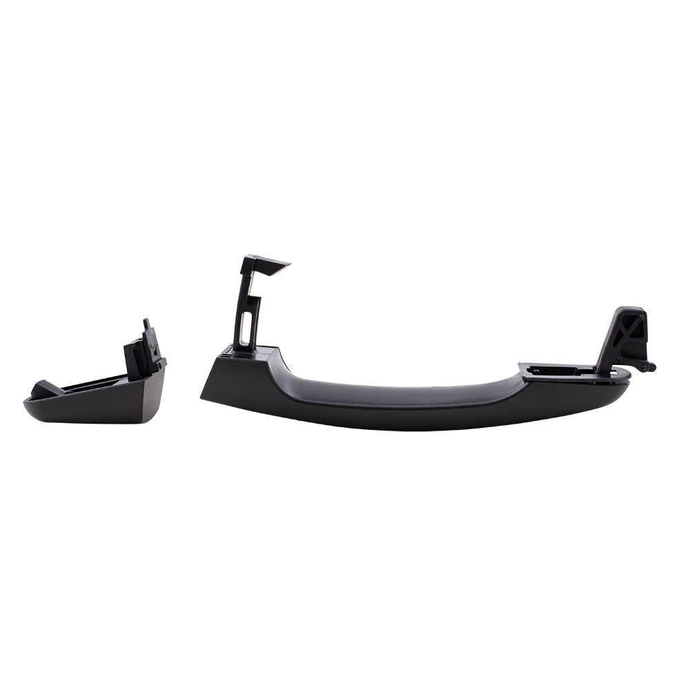 Brock Replacement Set Front Outside Door Handles w/ Cap Textured Compatible with 05-09 Equinox Malibu G6 Torrent