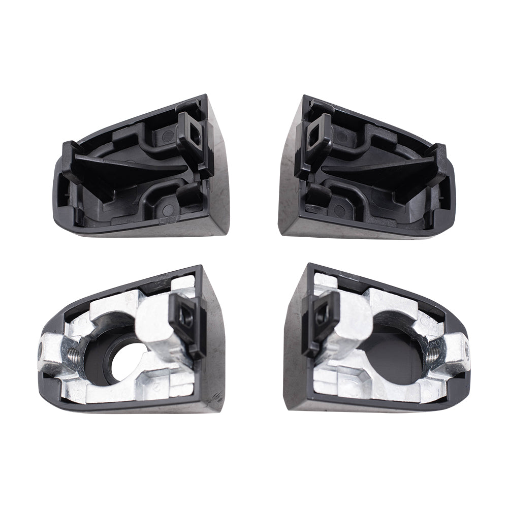 Brock Replacement Driver and Passenger Outside Door Handles with Caps EXC Passive Entry Paint to Match Black Compatible with 14-21 GM Truck