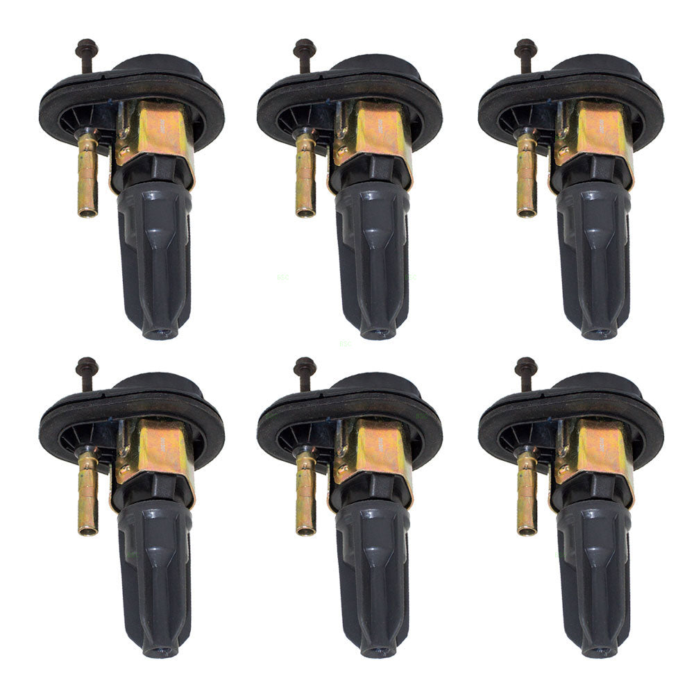 Brock Replacement 6 Pc Set Ignition Coils Compatible with Trailblazer Envoy Ascender Bravada Rainier 9-7X 4.2L l6 4.2L 12568062