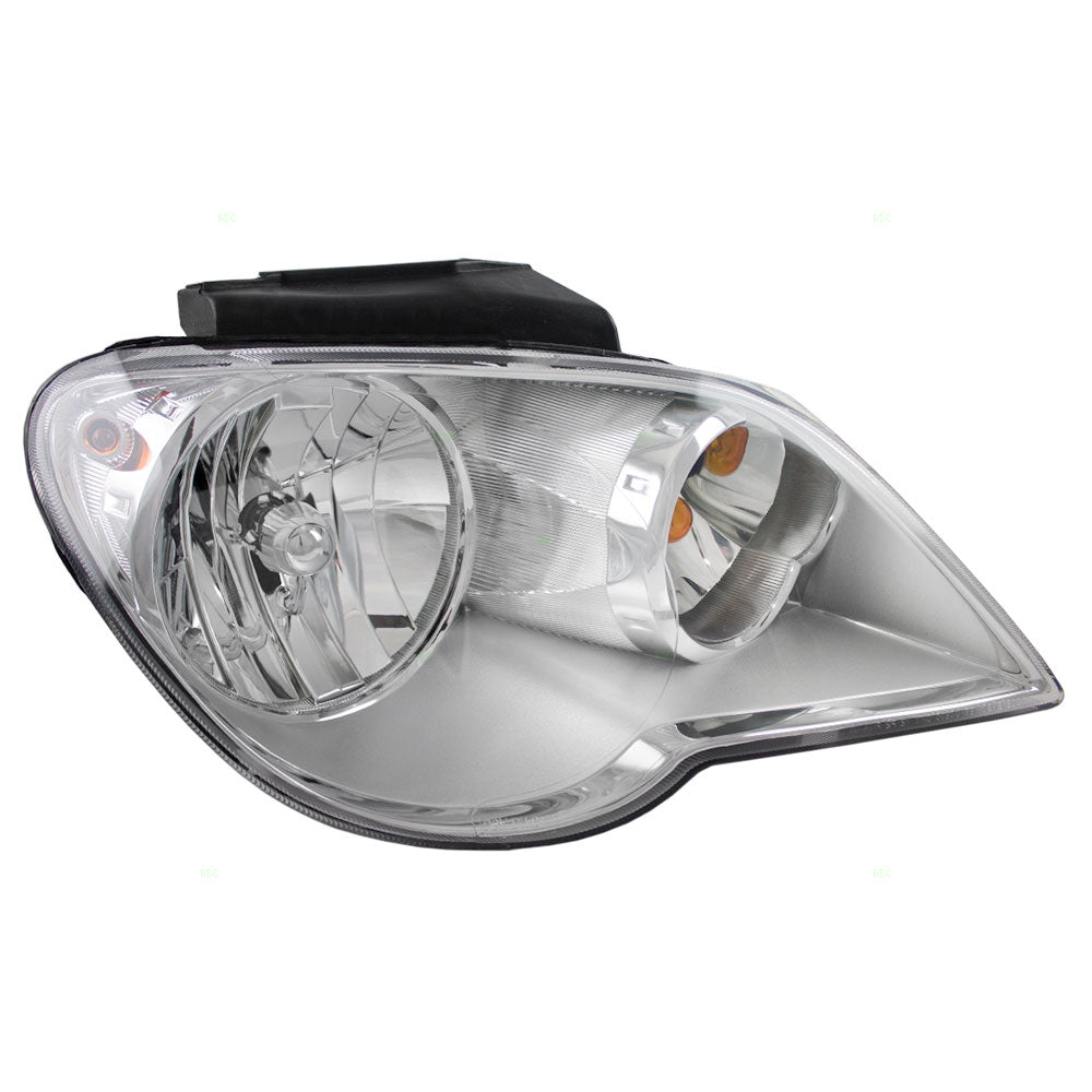 Brock Replacement Passenger Halogen Headlight Compatible with 2007-2008 Pacifica 5113060AE