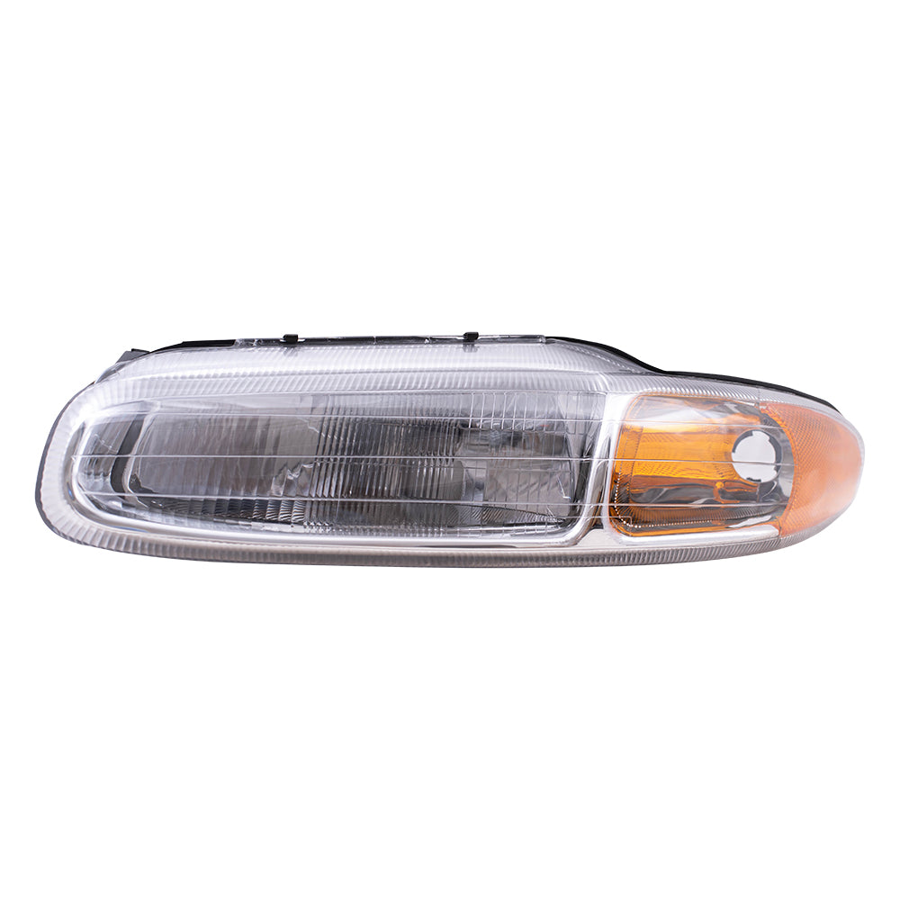 Brock Replacement Driver Headlight Compatible with 1996-2000 Sebring Convertible 5263987AB