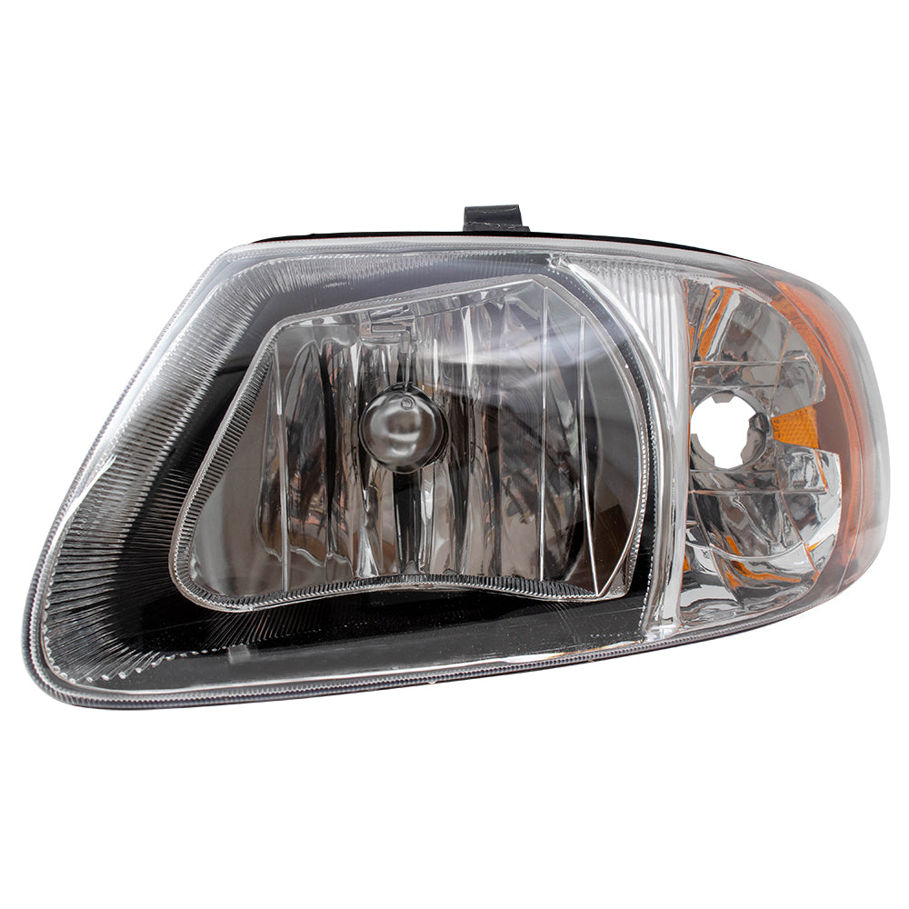 Brock Replacement Driver Halogen Headlight Compatible with 2001-2007 Caravan Town & Country Van 4857701AC