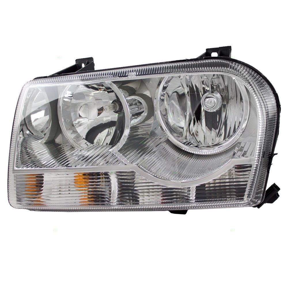 Brock Replacement Driver Halogen Headlight Compatible with 2005-2007 300 4805757AI