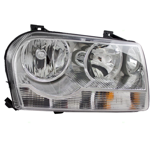 Brock Replacement Passenger Halogen Headlight Compatible with 2005-2007 300 4805756AI