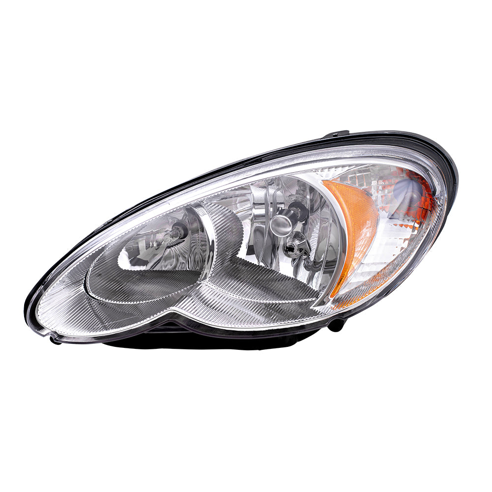 Brock Replacement Driver Halogen Headlight Compatible with 2006-2010 PT Cruiser 5116043AF