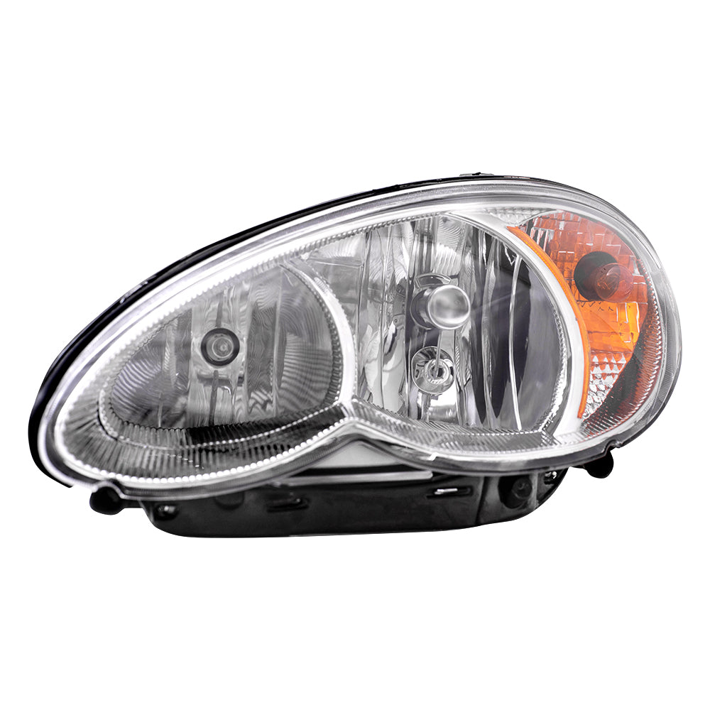 Brock Replacement Driver Halogen Headlight Compatible with 2006-2010 PT Cruiser 5116043AF