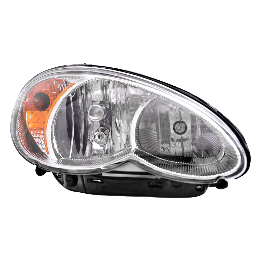 Brock Replacement Passenger Halogen Headlight Compatible with 2006-2010 PT Cruiser 5116042AB