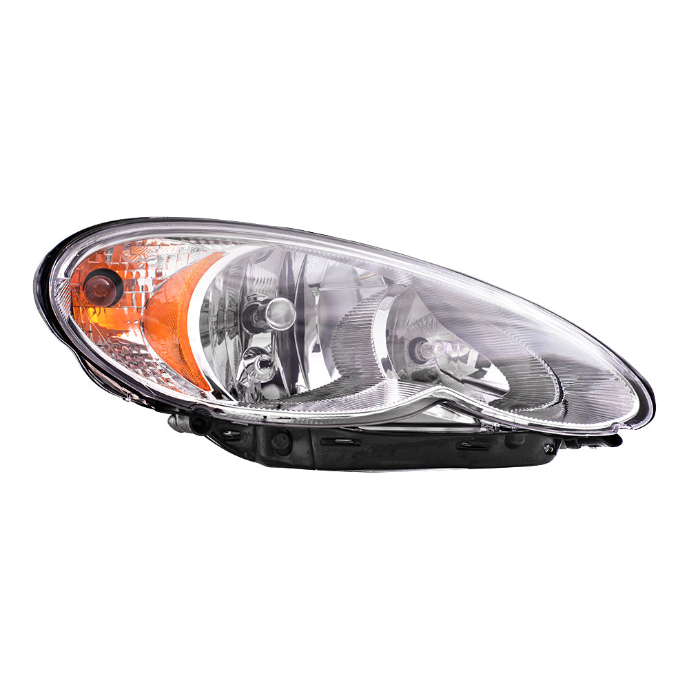 Brock Replacement Passenger Halogen Headlight Compatible with 2006-2010 PT Cruiser 5116042AB