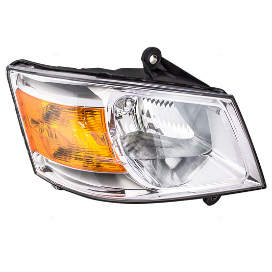 Brock Aftermarket Replacement Passenger Right Halogen Combination Headlight Assembly Compatible With 2008-2010 Dodge Grand Caravan