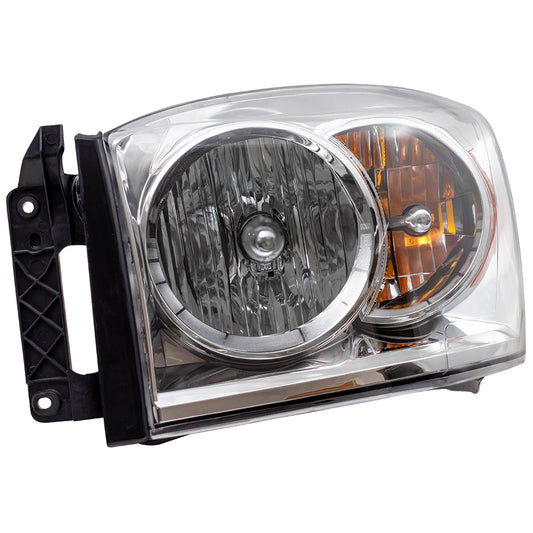 Brock Replacement Driver Headlight Compatible with 2007-2009 Pickup Truck 68003125AD