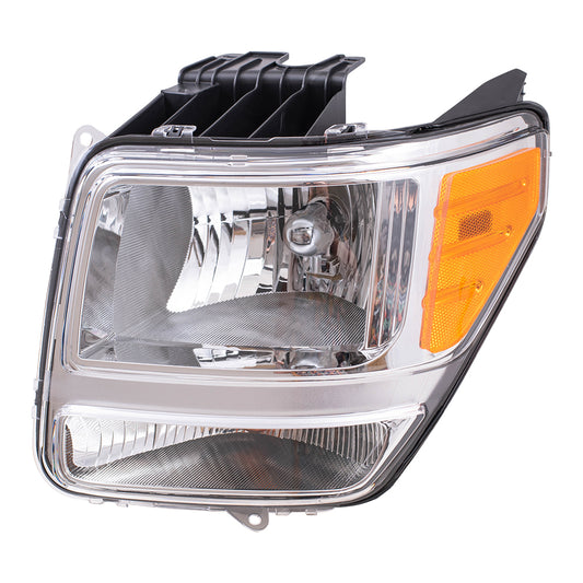 Brock Replacement Driver Headlight Compatible with 2007-2011 Nitro 55157225AD