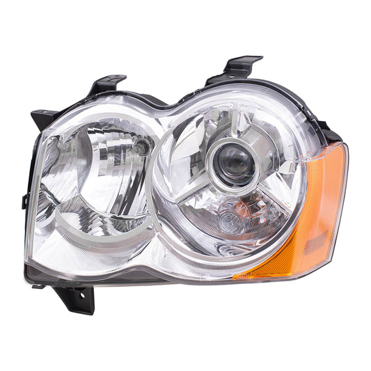 Brock Replacement Driver HID Headlight Compatible with 2008-2010 Grand Cherokee 55157485AG