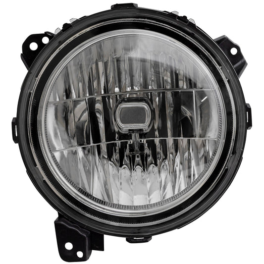 Brock Replacement Driver Halogen Headlight Compatible with Compatible with 2018-2024 Wrangler JL 2020-2023 Gladiator 55112873AF