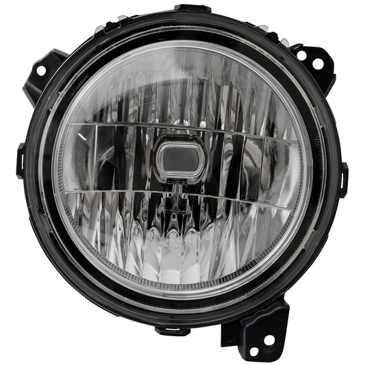 Brock Replacement Passenger Halogen Headlight Compatible with 2018-2024 Wrangler JL 2020-2023 Gladiator 55112872AF