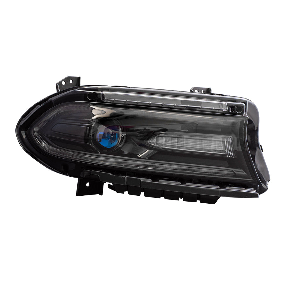 Brock Replacement Passenger Halogen Headlight Compatible with 2015 Charger