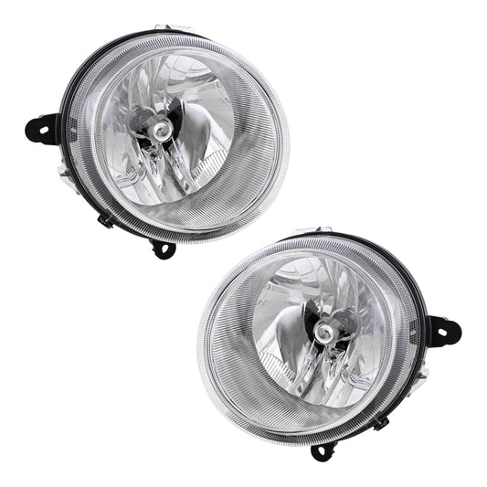 Brock Replacement Set Halogen Headlights Compatible with 5303843AE 5303842AE