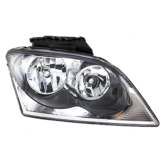 Brock Replacement Passenger Halogen Combination Headlight Compatible with 2004-2006 Pacifica 4857850AA