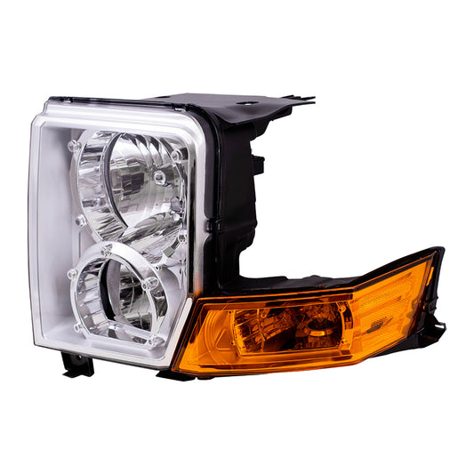 Brock Replacement Driver Halogen Headlight Compatible with 2006-2010 Commander 55396537AI