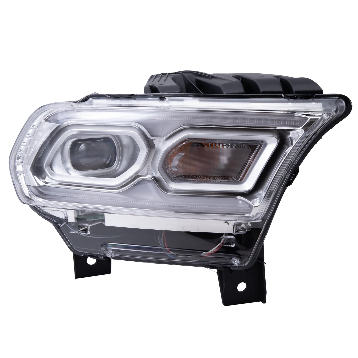 LED Combination Headlight Assembly With Standard Type Signal-Black Trim Without Automatic High Beam Set Driver Left Passenger Right For 2021-2023 Dodge Durango