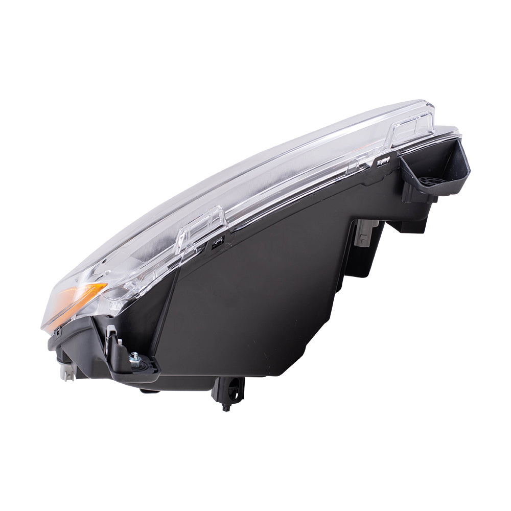 Brock Replacement Passenger Halogen Headlight Chrome Bezel Type Compatible with 2011-2013 Compass