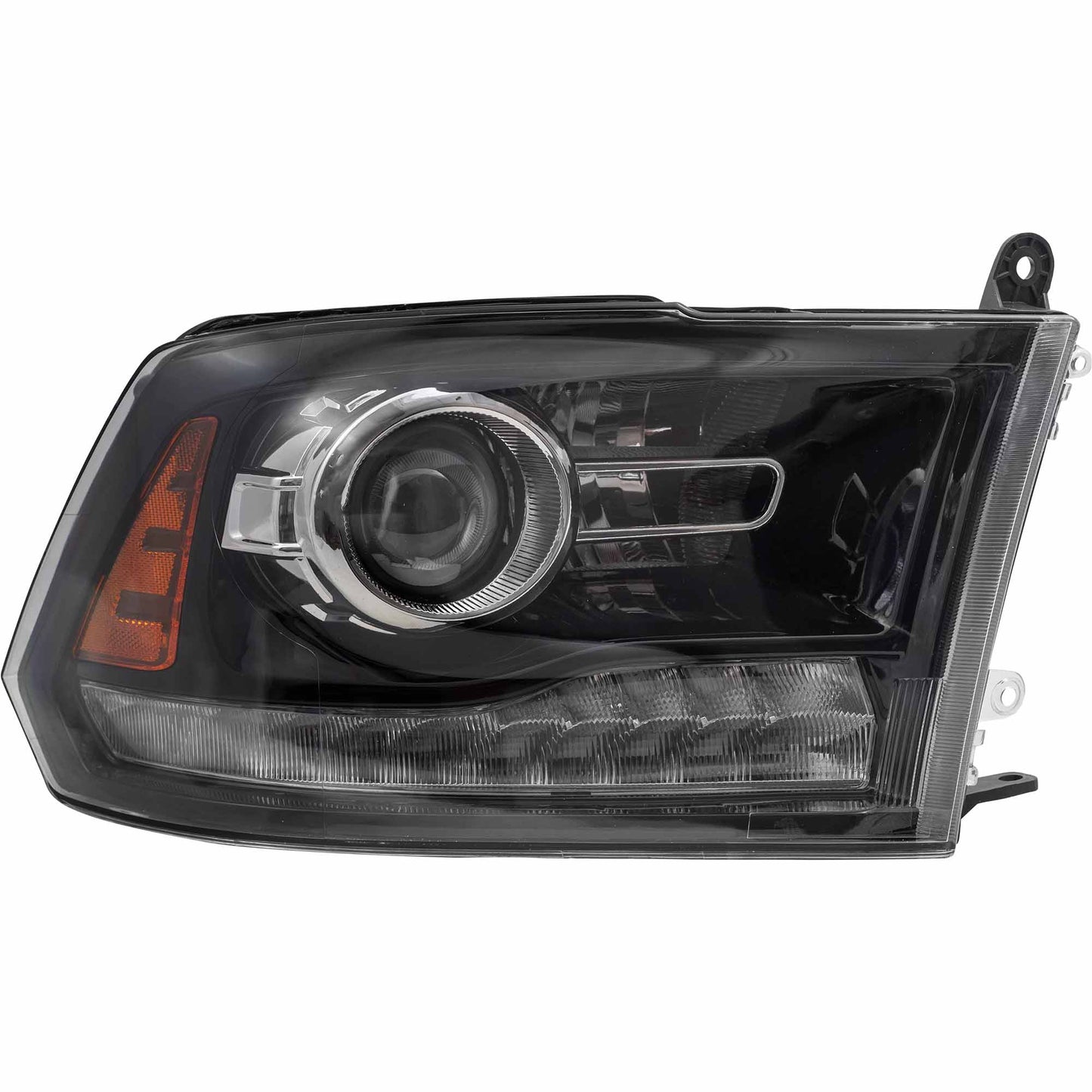 Brock Replacement Set Driver and Passenger Halogen Projector Headlights Compatible with 2013-2015 Pickup Truck