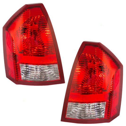 Brock Replacement Set Driver and Passenger Tail Lights Compatible with 2005-2007 300 2.7L 3.5L 4805851AE 4805850AE