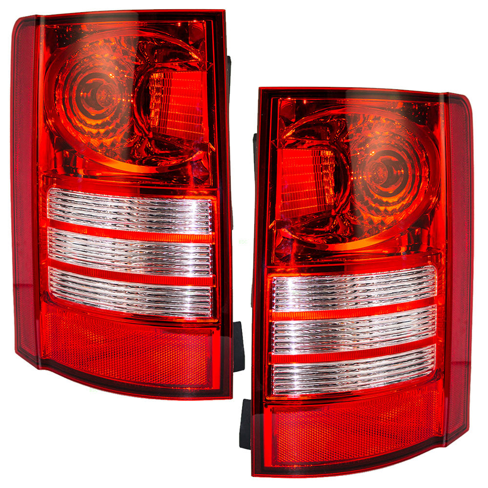 Brock Aftermarket Replacement Driver Side Left Driver Side Left Passenger Right Combination Tail Light Assembly Compatible With 2008-2010 Chrysler Town & Country