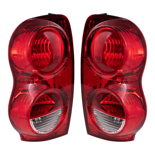 Brock Replacement Set Driver and Passenger Tail Lights Compatible with 2004-2009 Durango 5133169AI 5133168AI