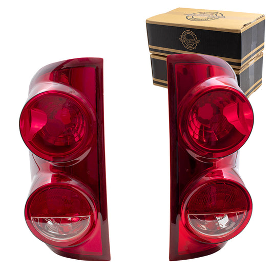 Brock Aftermarket Replacement Driver Left Passenger Right Tail Light Unit Set Compatible With 55277303AC 55277302AC