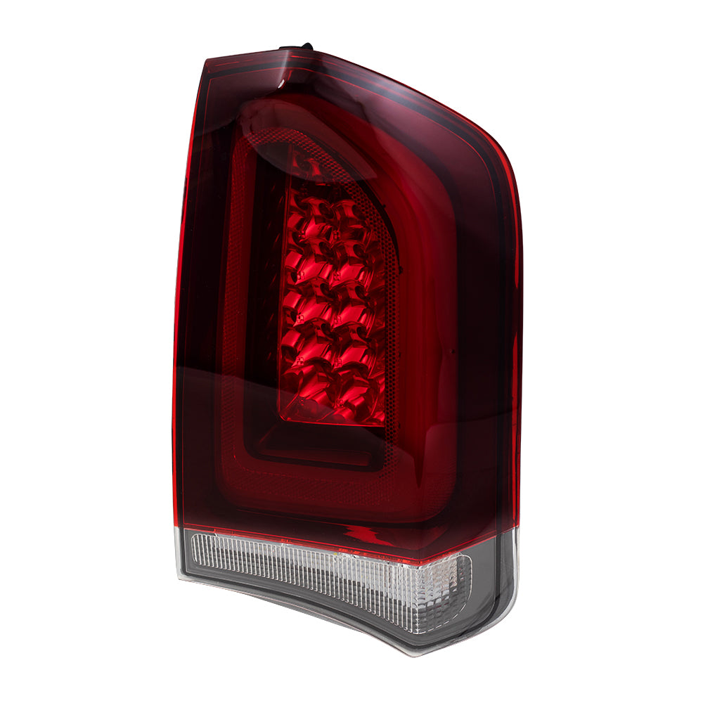 Brock Replacement Passenger Tail Light with Black Trim Compatible with 2015-2019 300