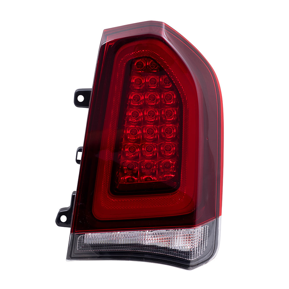 Brock Replacement Passenger Tail Light with Black Trim Compatible with 2015-2019 300