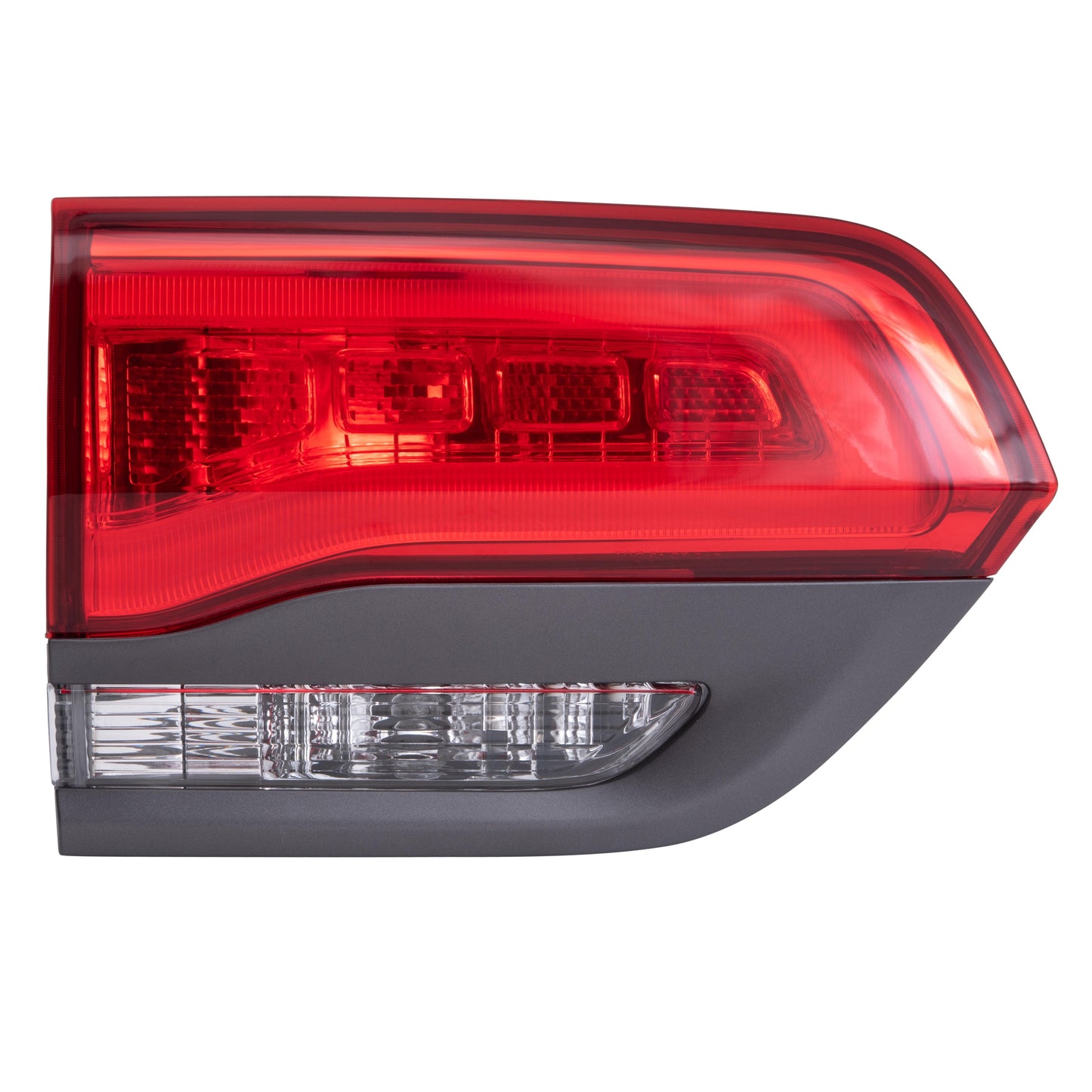 Brock 2222-0093L Driver Side Left Tailgate Mounted Tail Light with Gray Bezel Without Platinum Insert Compatible with 2014-2022 Jeep Grand Cherokee WK Altitude/Laredo/Limited/Overland/Summit